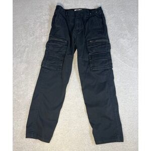 Hollister Loose Cargo Pants Black Men W30 L32 Cotton Blend 30x32